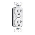 Product Image of PlugTail Tamper-Resistant Commercial Grade Duplex Receptacle, 2P, 20A, NEMA 5-20R - White (125V)
