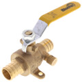 Product Image of 3/4" PEX Ball Valve w/ Waste Drain & Drop Ear Elbow (Lead Free)