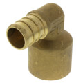 Product Image of 5/8" PEX x 3/4" Copper Pipe Brass Elbow (Lead Free)