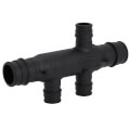 EP Flow-Through Opposing Port Multi-Port Tee, 3 Outlets, 3/4"