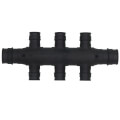 EP Flow-Through Opposing Port Multi-Port Tee, 6 Outlets, 3/4"