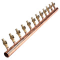 Product Image of 2" Copper Manifold with 3/4" ProPEX Ball Valves, 12 outlets