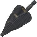 Product Image of Step Drill Bit, Quick Release, Double Spiral Flute, 7/8 to 1-3/8"