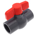 Product Image of 3/4" QVC SCH 80 PVC Compact Ball Valve w/ EPDM O-Ring - Gray (Socket)