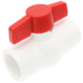 Product Image of 1" QVC SCH 40 PVC Compact Ball Valve w/ EPDM O-Ring - White (Socket)