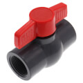 Product Image of 1" QVC SCH 80 PVC Compact Ball Valve w/ EPDM O-Ring - Gray (Threaded)