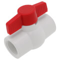 Product Image of 1" QVC SCH 40 PVC Compact Ball Valve w/ EPDM O-Ring - White (Threaded)