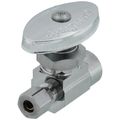Product Image of 1/2" Nominal Sweat x 1/4" OD Compression Multi-Turn Straight Stop Valve (Chrome Plated)