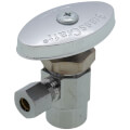 Product Image of 1/2" Nom. Sweat x 1/4" O.D. Compression Chrome Plated Angle Stop Valve (Lead Free)