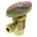 Product Image of 1/2" Nom. Sweat x 1/4" O.D. Compression Stop Valve, Lead Free (Rough Brass)