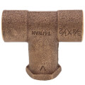 3/4" x 3/4" C x 1/2" F Long Throat Tee (Lead Free)