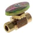 Product Image of 1/2" Nominal Sweat x 3/8" O.D. Compression Straight Stop Valve, Lead Free (Rough Brass)