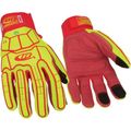 Product Image of Ringers R167 Impact & Puncture Resistant Gloves, Touchscreen Compatible, Hi-Vis Yellow/Red, 3XL