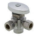 Product Image of 1/2" Nominal Sweat x 3/8" OD Compression x 3/8" OD Compression Angle Supply Stop (Chrome)
