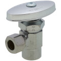 Product Image of 1/2" Nom. Sweat x 3/8" O.D. Compr. Angle Stop Valve, Lead Free (Chrome Plated)