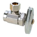 Product Image of 1/2" Nominal Sweat x 1/2" OD Compression Multi-Turn Angle Stop Valve (Chrome Plated)