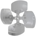 Product Image of 18" Galvanized Steel 4 Blade Fixed Hub Fan Blade (27° Pitch)