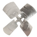 Product Image of 22" Galvanized Steel 4 Blade Fixed Hub Fan Blade, CCW (28° Pitch)