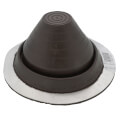 Product Image of Closed to 5" Round Universal Master Flash for Metal Roofs, Model #3 (Brown EPDM)