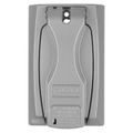 Product Image of Single Gang Universal Flip-Lid Weatherproof Receptacle Cover, Silver, Zinc Alloy, DCCU