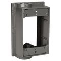 Product Image of Single Gang Flanged Extension Adapter, 1-7/8" Deep, Hub Size 1/2", 2 Outlets, 1 on Top & Bottom, IHEF2-1
