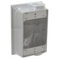 Product Image of Single Gang Flanged Extension Adapter, 1-7/8" Deep, Hub Size 3/4", 2 Outlets, 1 on Top & Bottom, IHEF2-2