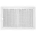 Product Image of 10" x 6" (Wall Opening Size) 2-Way Sidewall/Ceiling Register, 1/3" (White)