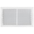 Product Image of 14" x 8" (Wall Opening Size) Sidewall/Ceiling Register w/ 1/3" Fin Spacing (White)