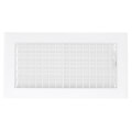 Product Image of 12" x 6" (Wall Opening Size) Sidewall/Ceiling Register, Adjustable (White)