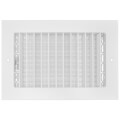 Product Image of 10" x 6" (Wall Opening Size) Commercial Steel Vertical Single Deflector Supply Register (White)