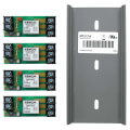 Product Image of 2.75" x 6.00" Track Mount Pilot Relays, 15 Amp SPDT, with 24 VAC/DC Coil (Four Relays)
