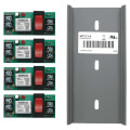 Product Image of 2.75" x 6" Track Mount Pilot Relays, 15 Amp SPST & Override, with 24 VAC/DC Coil (Four Relays)