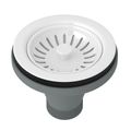 Product Image of Manual Basket Strainer Without Remote Pop-Up (White)