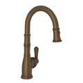 Product Image of Perrin and Rowe Georgian Era Pull-Down Bar/Food Prep Kitchen Faucet, Metal Lever Handle (English Bronze)