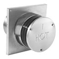 Product Image of 4" x 6-5/8" DirectVent Pro Round Horizontal Termination Cap w/ Square Base (Aluminum)