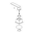 Product Image of Vero Roman Tub Lever Handle Assembly -Hot (Stainless), RP63355SS