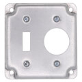Product Image of 4" Square Surface Cover for One Toggle Switch & One Single Flush Receptacle
