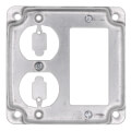 Product Image of 4" Square Surface Cover for One Ground Fault Receptacle & One Duplex Flush Receptacle