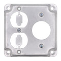 Product Image of 4" Square Surface Cover for One Single & One Duplex Flush Receptacle