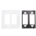 Product Image of Radiant 2-Gang Screwless Wall Plate (White)