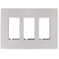 Product Image of Radiant 3-Gang Screwless Wall Plate (White)
