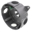 Product Image of 4-1/8" Dia., 3/4" Hub, 5 Outlets Round Outlet Box w/ Mounting Lugs (Silver)