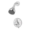 Product Image of Origins Shower System w/ Secondary Integral Volume Control and Integral Service Stops, Tri-Star Handle