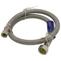 Product Image of 30" Flexible Braided Stainless Steel Hose Faucet Connector, 3/8" x 1/2" OD x FIP