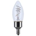 Product Image of 4W LED, Reminiscent, Flex Gray Coil Filament, B11, Candelabra Base, 2700K CCT, Clear, 120V, 2-Pack (12 Pack)