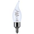 Product Image of 4W LED, Reminiscent, Flex Gray Coil Filament, CA11, Candelabra Base, 2700K CCT, Clear, 120V, 2-Pack (12 Pack)