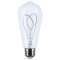 Product Image of 6W LED, Reminiscent, Flex Gray Filament, ST19 Loop, Medium Base, 2700K CCT, Clear, 120V (12 Pack)