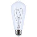 Product Image of 6 Watt LED Bulb - Reminiscent - Flex Gray Filament - ST19 Loop - Medium Base - 2700K CCT - Clear - 120 Volt (6 Pack)