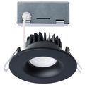 Product Image of 10W LED Direct Wire Downlight, Remote Driver, CCT Selectable, Dimmable, Round, Black Finish