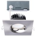 Product Image of 10W LED Direct Wire Downlight, Remote Driver, CCT Selectable, Dimmable, Square, Brushed Nickel Finish